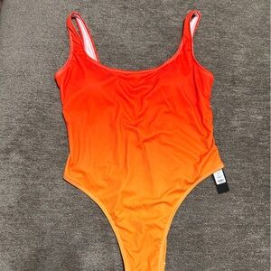 Fashion Nova Bright Orange Swimsuit